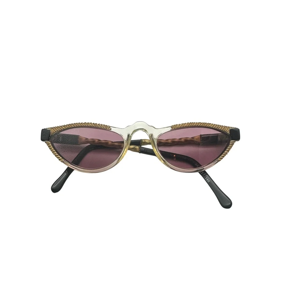Vintage Cat Eye Sunglasses Khanh EK Twisted Temple Purple Tint